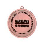 Bronze medal with space for a 25 mm emblem - laser engraved steel medal - RMI - Image 2