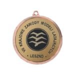 Bronze steel medal, third place, with engraving on laminate