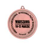 Bronze steel medal, third place, with laser engraving - RMI