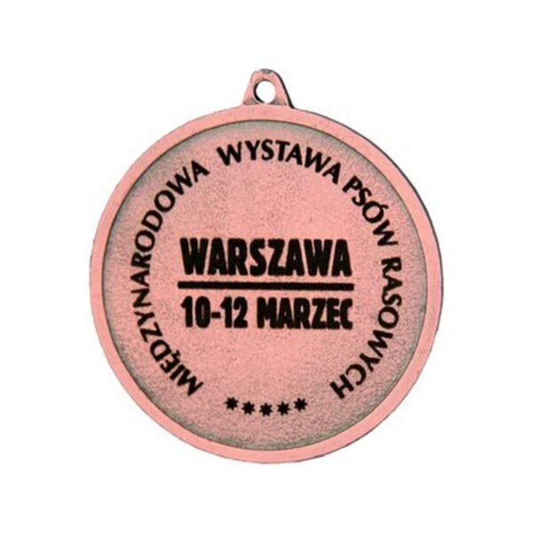 Bronze steel medal, third place, with laser engraving - RMI