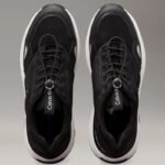 Calvin Klein womens sneakers LOW CUT LACE-UP SNEAKERS V3X9-83010-1464999 BLACK - Image 3