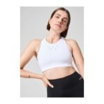 CASALL Iconic Longline Sports Bra White - Image 4