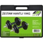 CAST IRON DUMBBELL 19 KG (2x9.5 KG) ENERO FIT CASE - Image 4