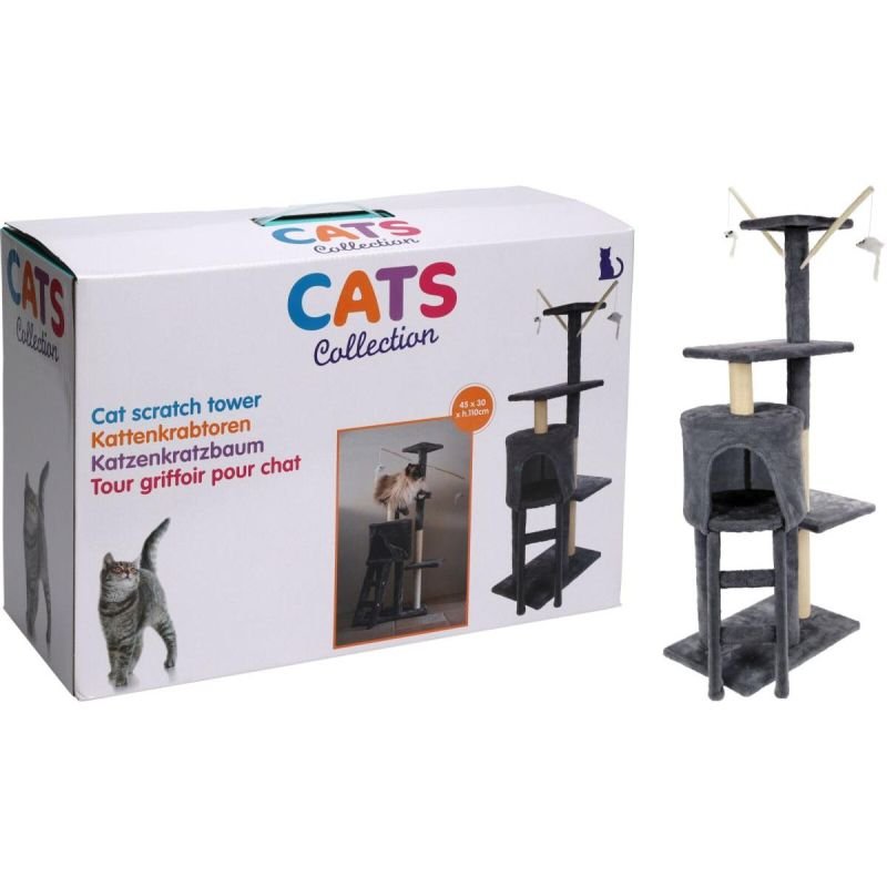 lupin-wear-ca-cat-scratching-posts-tower-tree-45x30x110cm-1844181 CAT SCRATCHING POSTS TOWER TREE 45X30X110CM - Image 1
