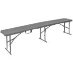 CATERING BANQUET FOLDING BENCH 183x28x43CM WOODLAND BOARD DARK GREY - Image 3