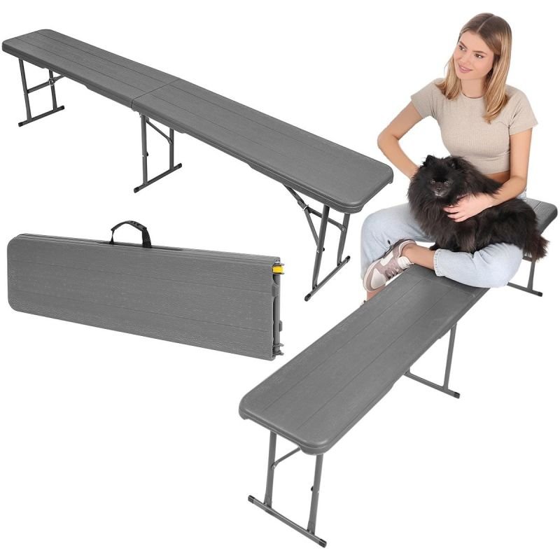 lupin-wear-ca-catering-banquet-folding-bench-183x28x43cm-woodland-board-dark-grey-2009678 CATERING BANQUET FOLDING BENCH 183x28x43CM WOODLAND BOARD DARK GREY - Image 1