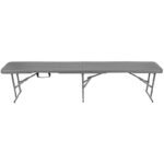 CATERING BANQUET FOLDING BENCH 183x28x43CM WOODLAND BOARD DARK GREY - Image 4