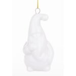 CERAMIC SANTA CLAUS CHRISTMAS BALL 7.8 CM 1 pc - Image 2