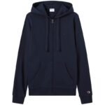 Champion Mens Full Zip Hoodie Sweatshirt Navy Blue 220786 BS501 - Image 2