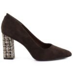 Chocolate suede pointed toe pumps Sergio Leone PB216 - Image 2