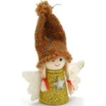 CHRISTMAS ANGEL PENDANT GOLD 7CM - Image 2
