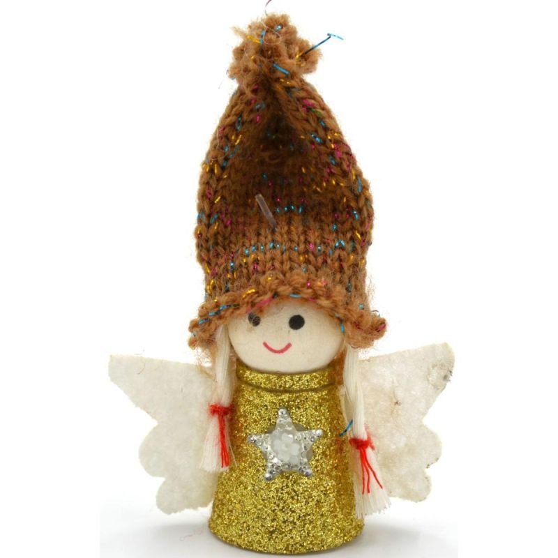 lupin-wear-ca-christmas-angel-pendant-gold-7cm-1844520 CHRISTMAS ANGEL PENDANT GOLD 7CM - Image 1