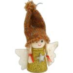 CHRISTMAS ANGEL PENDANT GOLD 7CM - Image 6