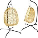 COCOON HANGING CHAIR 105x195CM BROWN - Image 4