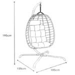 COCOON HANGING CHAIR 105x195CM BROWN - Image 7