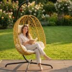 COCOON HANGING CHAIR 105x195CM BROWN - Image 8