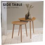 COFFEE SIDE TABLE SET WITH WOODEN TOP - Image 2