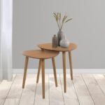 COFFEE SIDE TABLE SET WITH WOODEN TOP - Image 3
