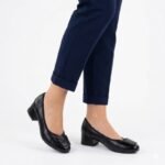 Comfortable black womens block heel pumps M.Daszyński SA279-1 3 - Image 4