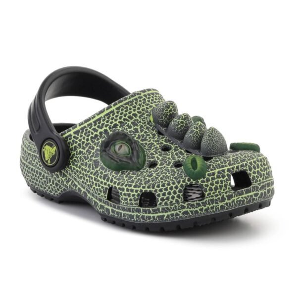 CROCS CLASSIC IAM SCARY DINO CLOG T KIDS BLACK 211372-001