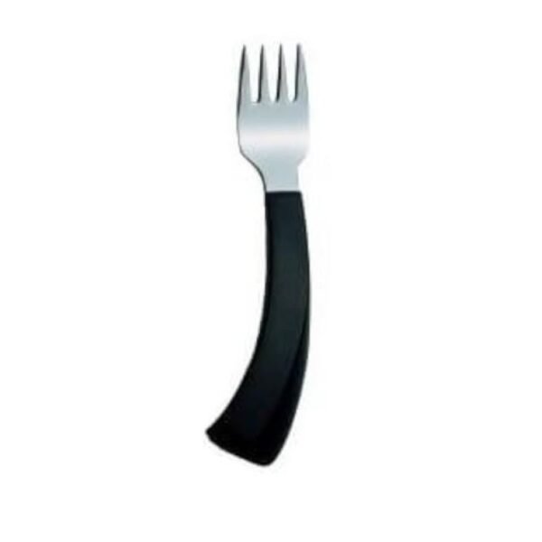 Curved fork for a right-handed person