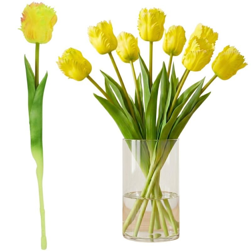 lupin-wear-ca-dark-yellow-tulip-38-cm-life-like-spring-decoration-2586590 DARK YELLOW TULIP 38 CM LIFE-LIKE SPRING DECORATION - Image 1