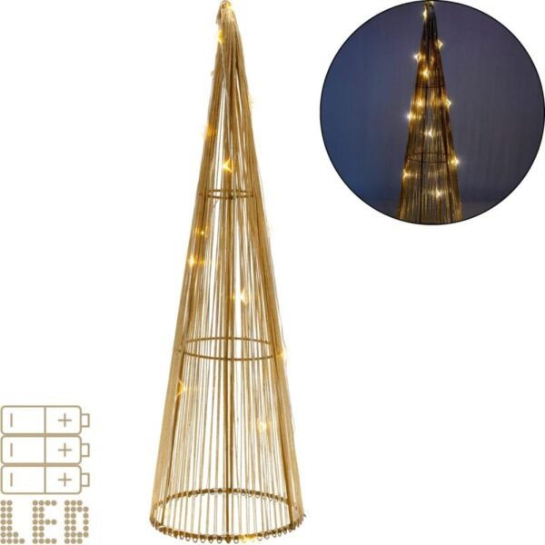 DECORATIVE CHRISTMAS TREE GOLD LED WARM WHITE 40CM