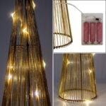 DECORATIVE CHRISTMAS TREE GOLD LED WARM WHITE 40CM - Image 3