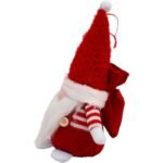 DECORATIVE SANTA CLAUS WITH GIFT BAG 25CM RED - Image 3