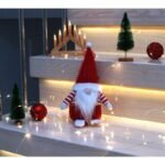 DECORATIVE SANTA CLAUS WITH GIFT BAG 25CM RED - Image 4