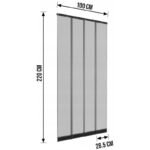 DOOR MOSQUITO NET 100X220 SLAT POLYESTER + VELCRO TAPE - Image 2