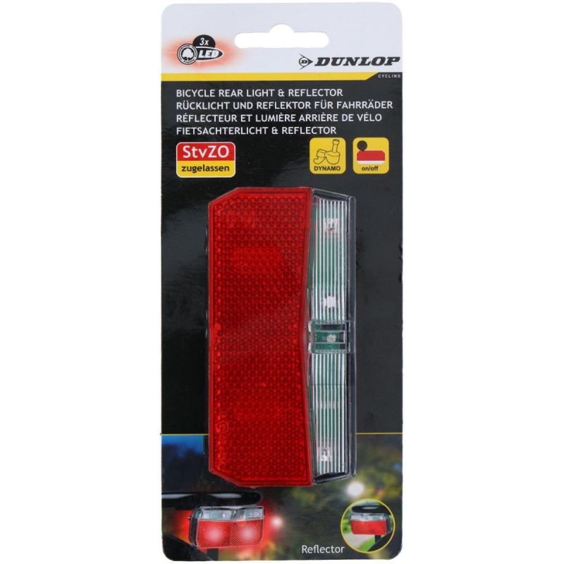 lupin-wear-ca-dunlop-3-led-smd-rear-bike-light-dynamo-powered-1839190 DUNLOP 3 LED SMD REAR BIKE LIGHT DYNAMO POWERED - Image 1