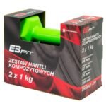 EB FIT Composite Dumbbell Set 2x1kg Green 1027012 - Image 5