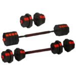ENERO FIT ADJUSTABLE TRAINING DUMBBELLS 2x10KG WITH BARBELL FUNCTION - Image 2