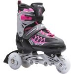 ENERO PRO LED ROLLER SKATES 4IN1 38-41 PINK-GRAY - Image 2