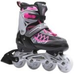ENERO PRO LED ROLLER SKATES 4IN1 38-41 PINK-GRAY - Image 4
