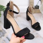 eVento W 5945 black block heel sandals - Image 2