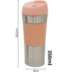 EXCELLENT HOUSEWARE THERMAL TRAVEL MUG 350ML PINK - Image 5