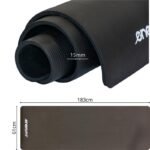 FITNESS MAT NBR ANTI-SLIP 183x61x1.5CM BLACK + ENERO FIT COVER - Image 5