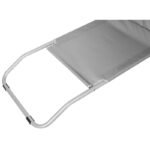 FOLDABLE BEACH CHAIR WITH CANOPY ON WHEELS 116x62x62-90CM GRAY - Image 7