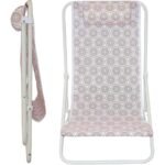 FOLDABLE BEACH CHAIR WITH HEADREST, BLUE AND ORANGE - Image 4