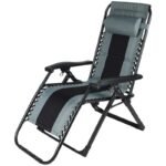 FOLDABLE GARDEN DECHAIR MULTIFUNCTIONAL 162X52/65X110CM BLACK AND GREY - Image 2