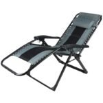 FOLDABLE GARDEN DECHAIR MULTIFUNCTIONAL 162X52/65X110CM BLACK AND GREY - Image 3