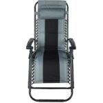 FOLDABLE GARDEN DECHAIR MULTIFUNCTIONAL 162X52/65X110CM BLACK AND GREY - Image 4