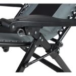 FOLDABLE GARDEN DECHAIR MULTIFUNCTIONAL 162X52/65X110CM BLACK AND GREY - Image 8