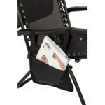 FOLDABLE GARDEN DECK CHAIR WITH CANOPY 173X52/65X110CM BLACK-GRAY - Image 7