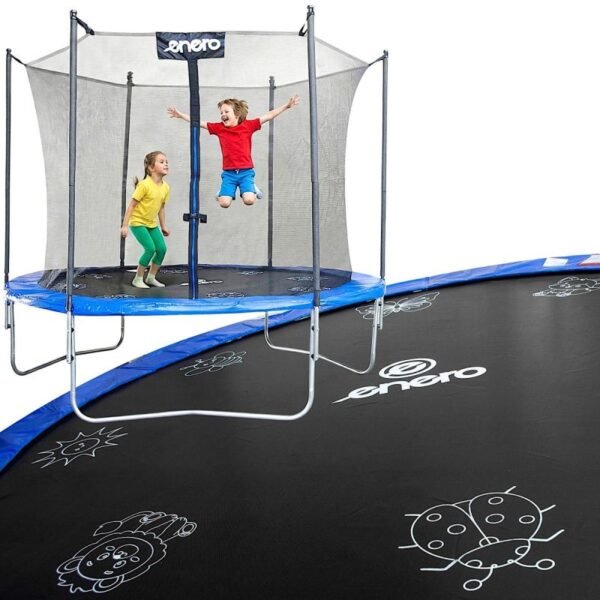 FOLDABLE GARDEN TRAMPPOLINE WITH INNER NET 8FT 244CM ENERO