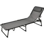 FOLDABLE TEXTLINE GRAPHITE CAMPING GARDEN BED