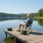 FOLDING CAMPING CHAIR 35X28X58CM GREEN ENERO CAMP - Image 5