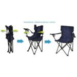 FOLDING CAMPING CHAIR 50X50X80CM NAVY BLUE - Image 7